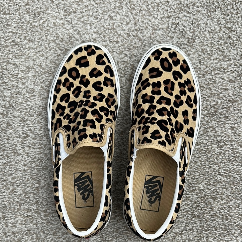 Vans Brown and Black Sneakers Slip-On Style